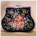 Nr. 110 Petit Point evening bag "Flowers -  Genua" - one side stitched