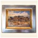Nr. 622 Patit Point picture "Belvedere Castle in winter, Vienna" -  frame real gold plated