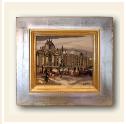 Nr. 623 Petit Point picture "Church on Hof Vienna" - frame real gold plated