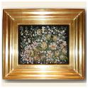 Nr. 590 Petit Point picture "Lily of the valley" - frame real gold plated